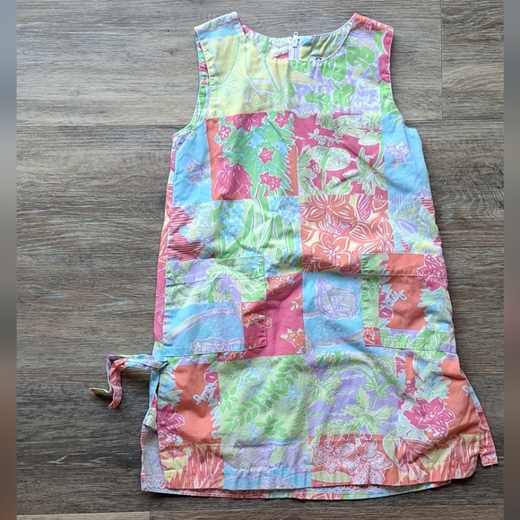 Lilly Pulitzer Size 4 Patchwork Shift With Pockets and Side Bows - Picture 1 of 7